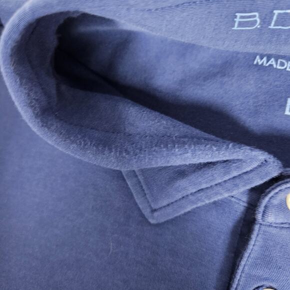 B Draddy Shirt Mens Large Blue Polo Stretch Golf Faded Pima Cotton Blend *Read* - Picture 12 of 12